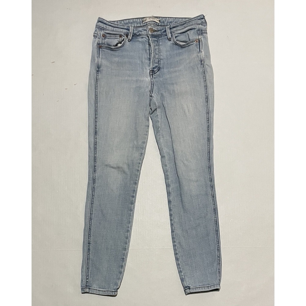 We the Free People Jeans Women's 28 X 26 Blue Light Wash Skinny Button Fly